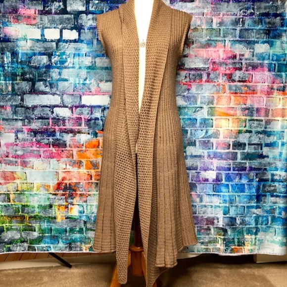 Type Z Sweaters - Type Z Long Sweater Vest, Size: Large
